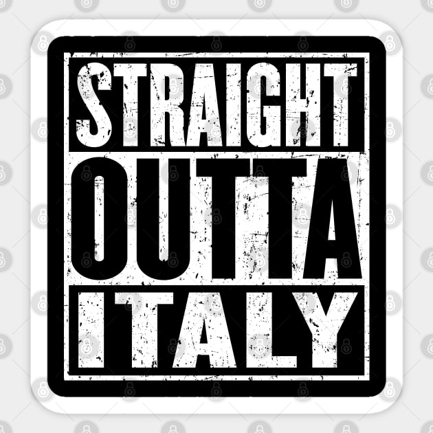 Straight Outta Italy Vintage Sticker by HeroGifts